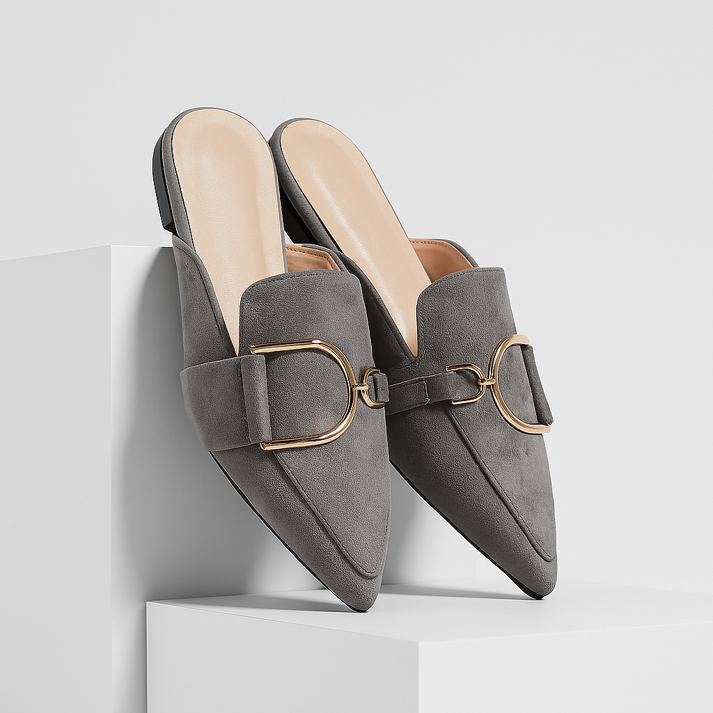 Lucia Suede Slip On Mule