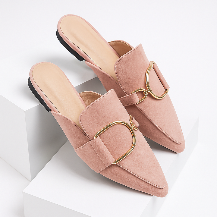 Lucia Suede Slip On Mule