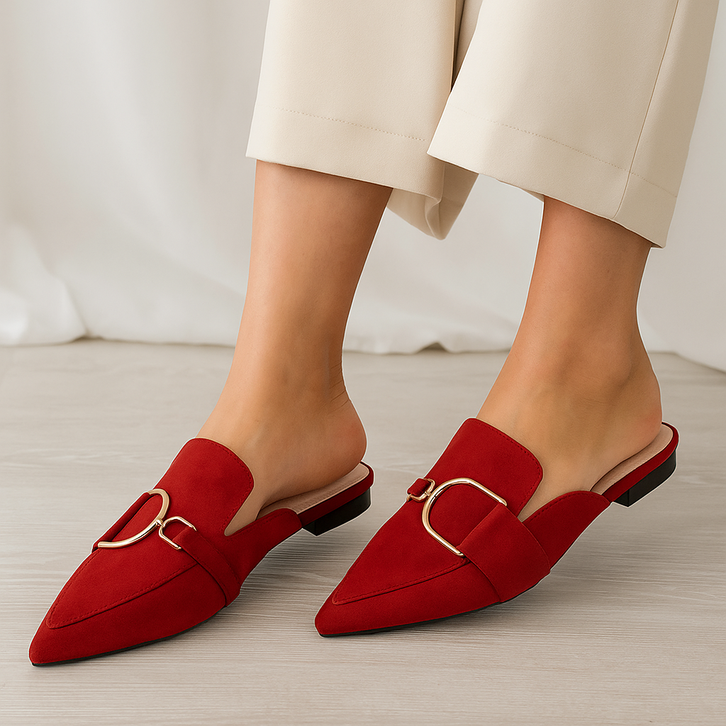 Lucia Suede Slip On Mule