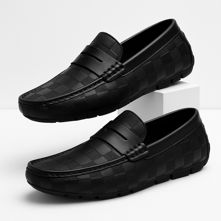 Verenzo Checkered Leather Loafer