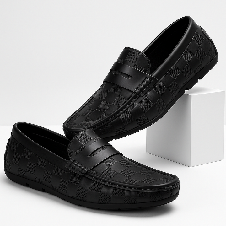 Verenzo Checkered Leather Loafer