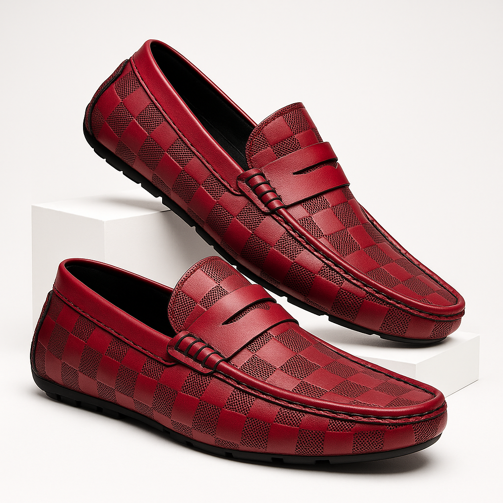 Verenzo Checkered Leather Loafer