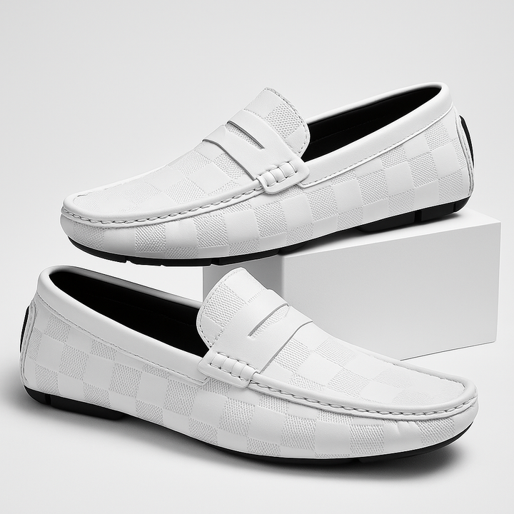 Verenzo Checkered Leather Loafer