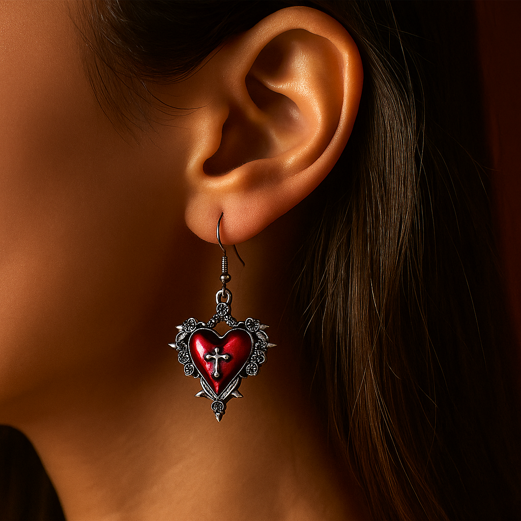 Elytra Heart Earrings