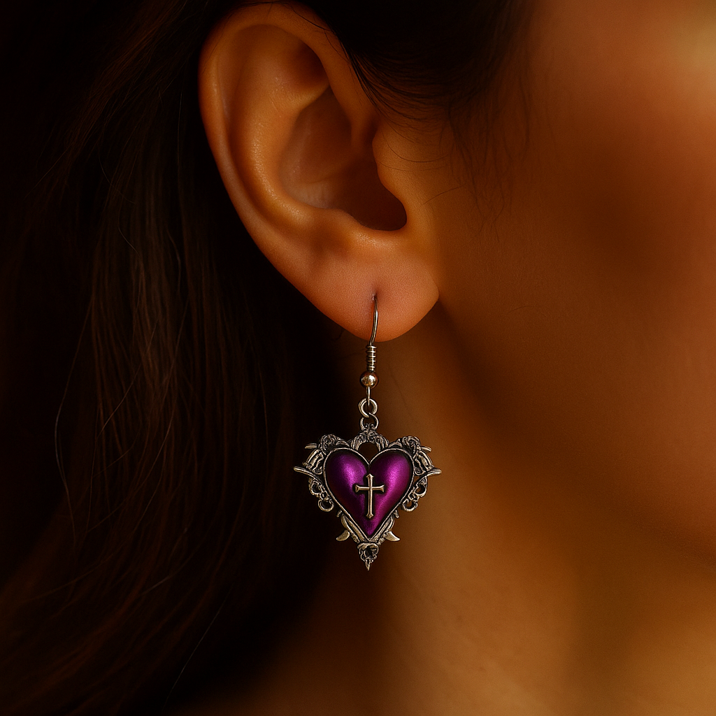 Elytra Heart Earrings