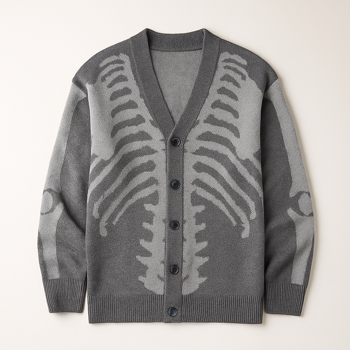 Skeletal Knit Cardigan