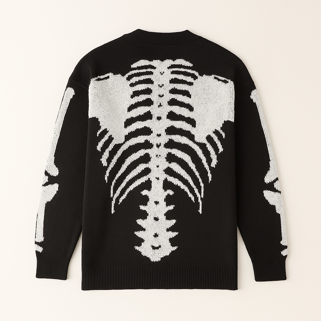 Skeletal Knit Cardigan