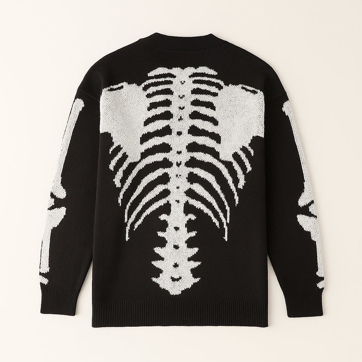 Skeletal Knit Cardigan