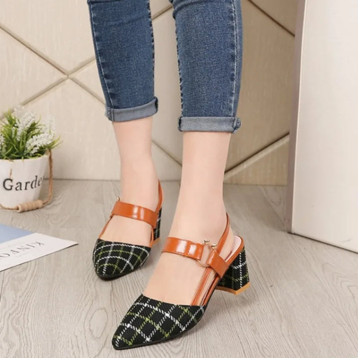 Zavaras Mid Heel Slingback Shoe