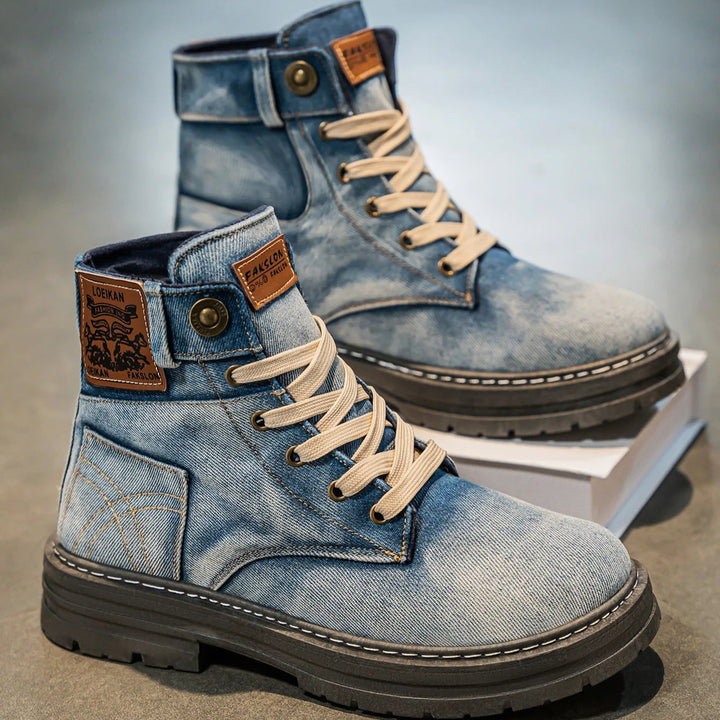 Westmore Denim Lace-Up Boots