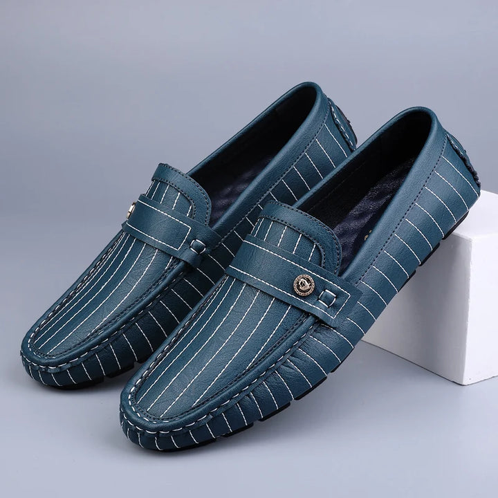 Milanese Striped Drivers Loafer