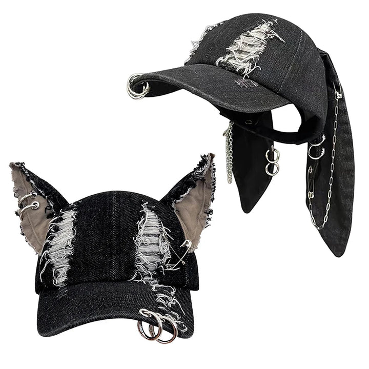 Hellbound Punk Denim Cap