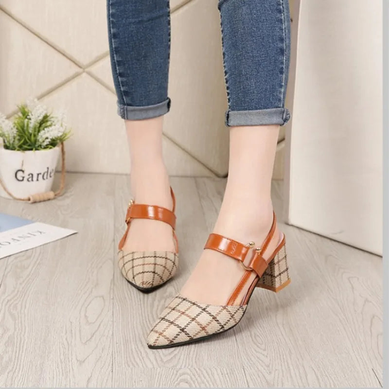 Zavaras Mid Heel Slingback Shoe