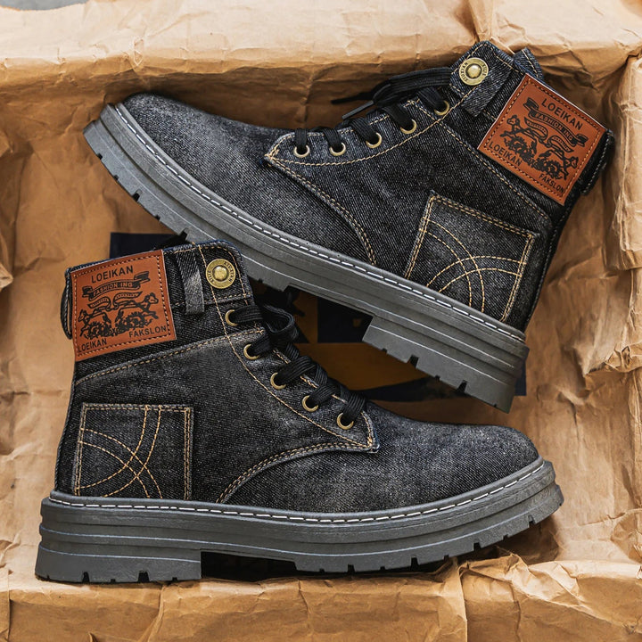 Westmore Denim Lace-Up Boots