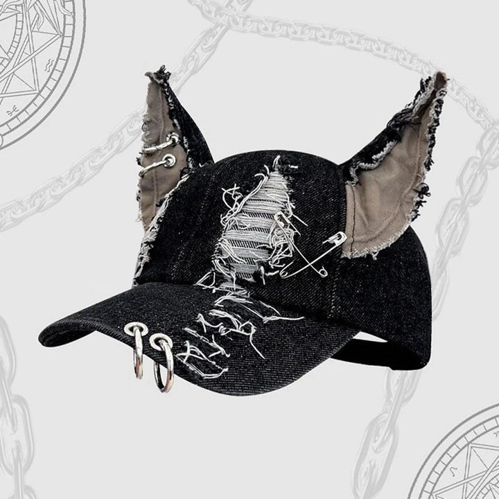 Hellbound Punk Denim Cap