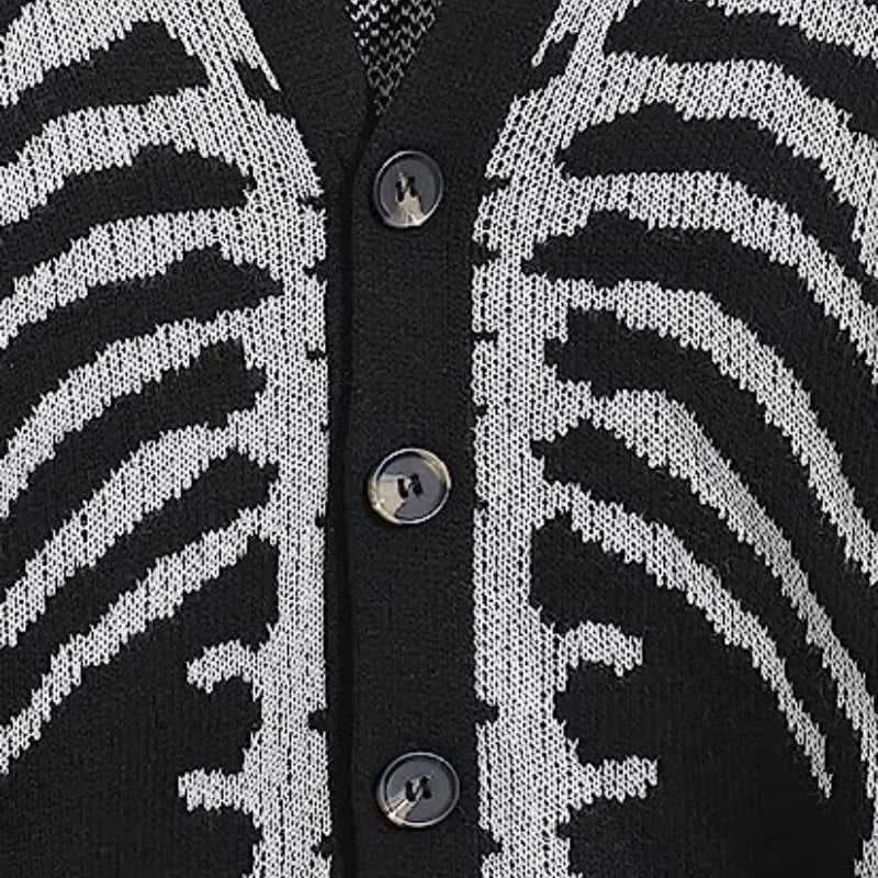 Skeletal Knit Cardigan