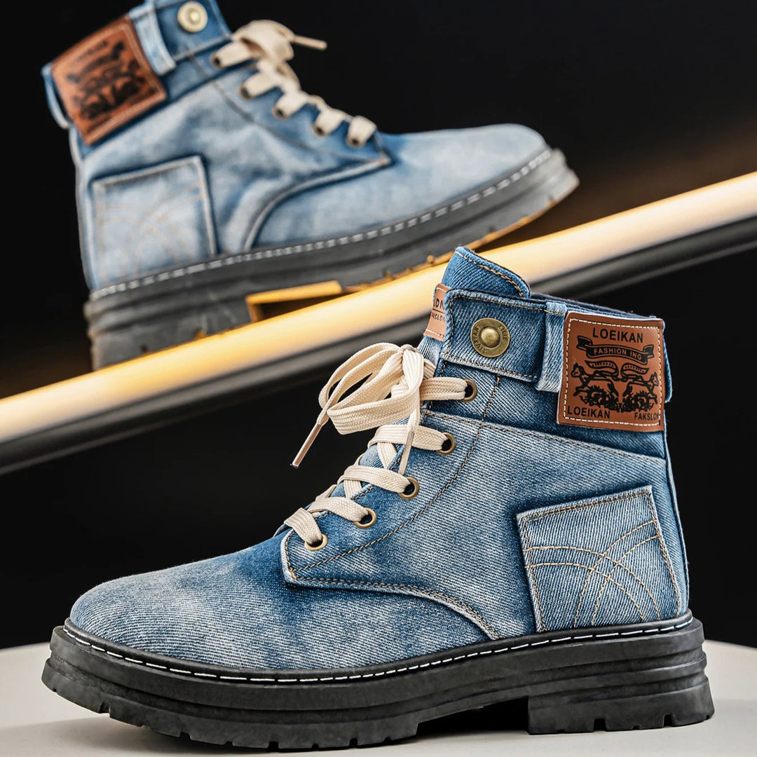 Westmore Denim Lace-Up Boots