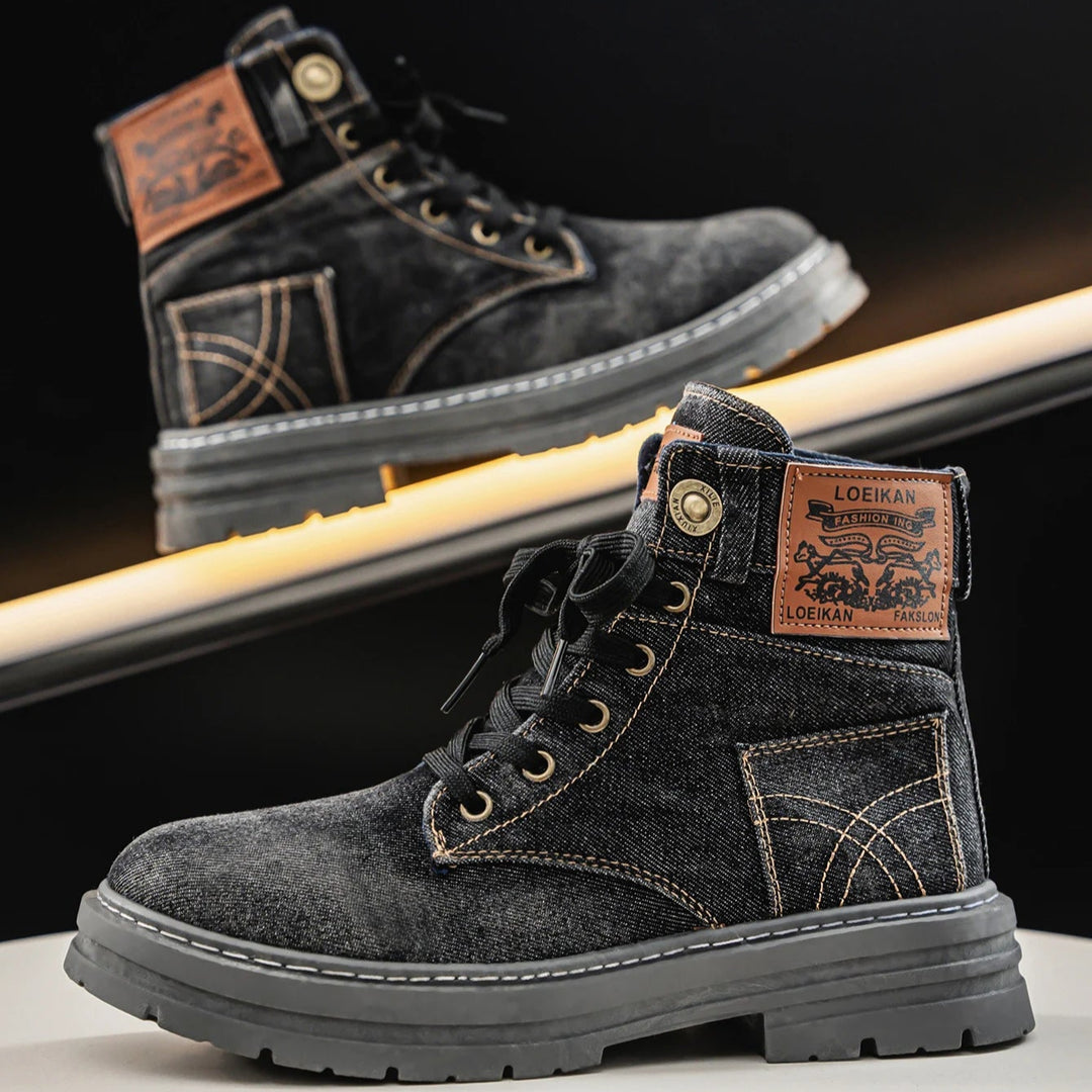 Westmore Denim Lace-Up Boots