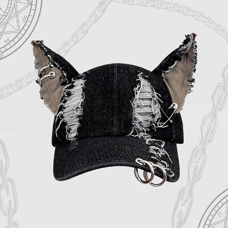 Hellbound Punk Denim Cap