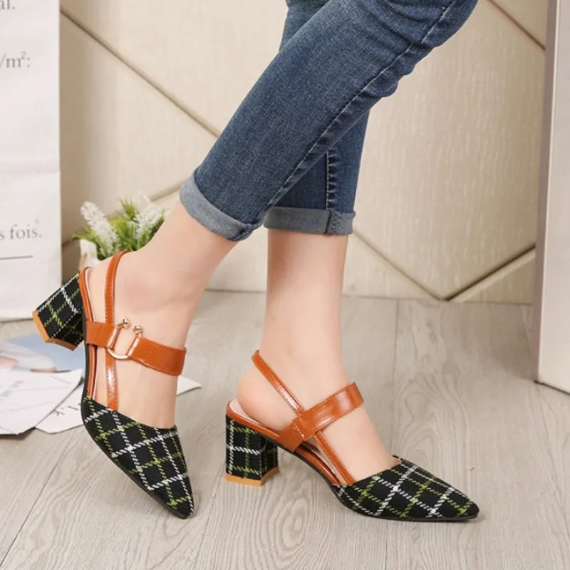 Zavaras Mid Heel Slingback Shoe