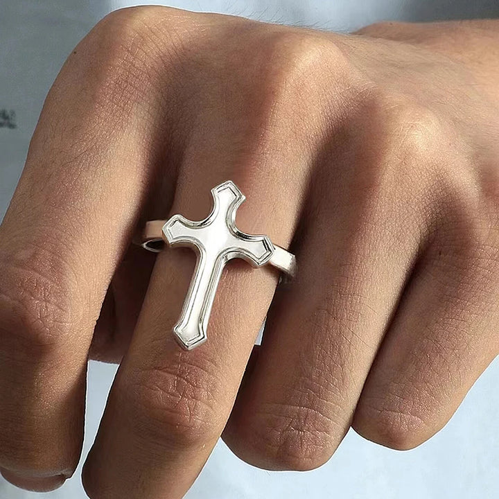 Divinus Stainless Steel Cross Ring
