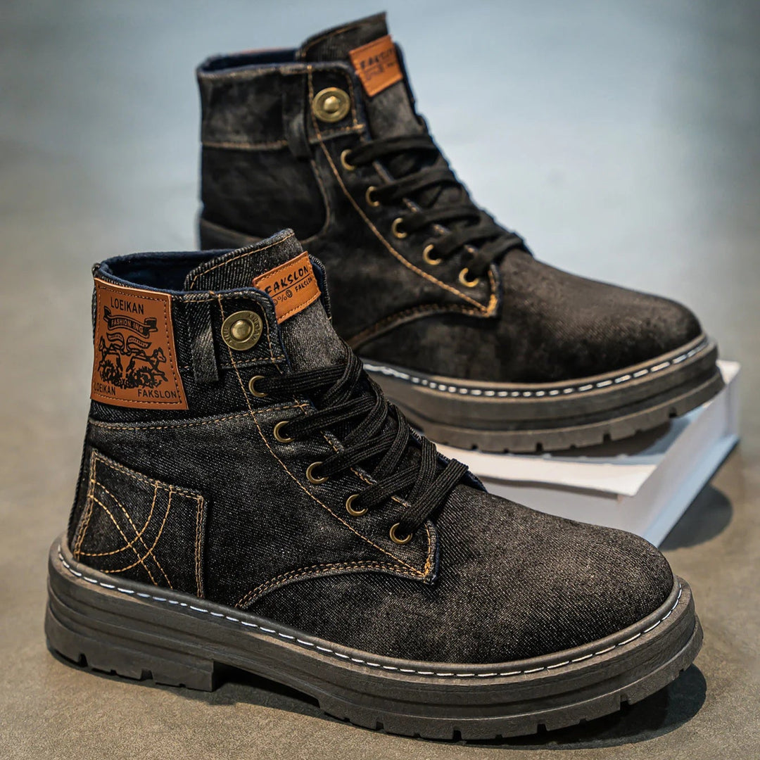 Westmore Denim Lace-Up Boots