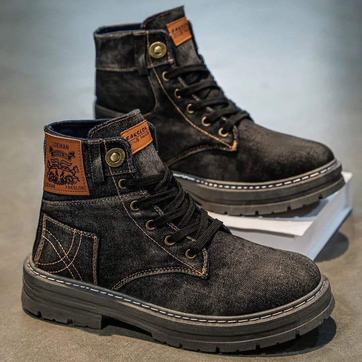 Westmore Denim Lace-Up Boots