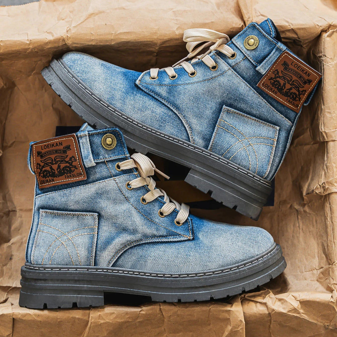 Westmore Denim Lace-Up Boots