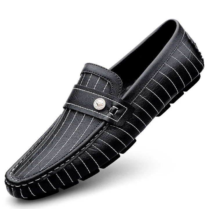 Milanese Striped Drivers Loafer