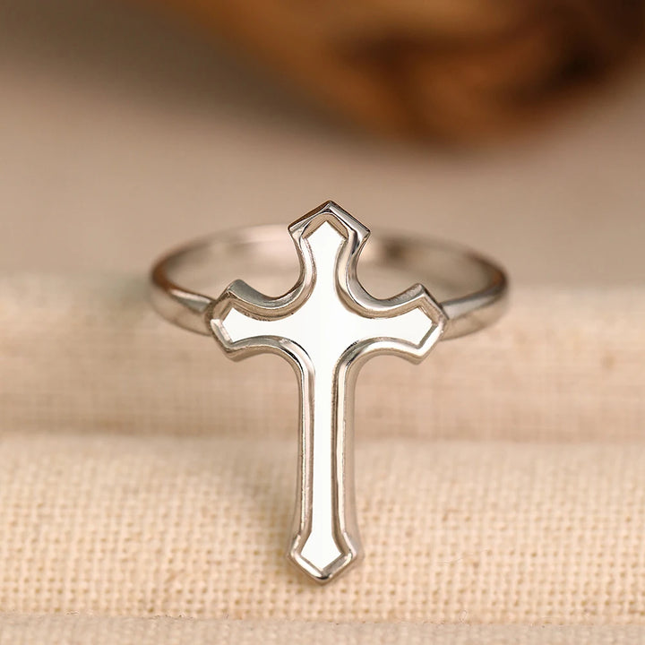 Divinus Stainless Steel Cross Ring