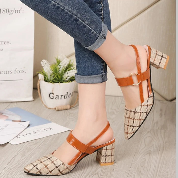 Zavaras Mid Heel Slingback Shoe