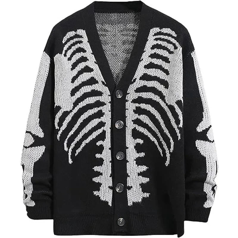 Skeletal Knit Cardigan