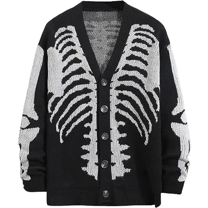 Skeletal Knit Cardigan