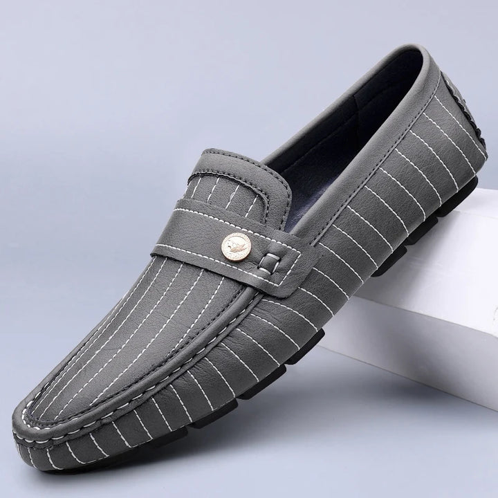 Milanese Striped Drivers Loafer