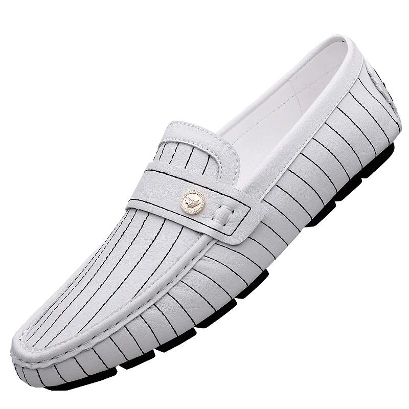 Milanese Striped Drivers Loafer
