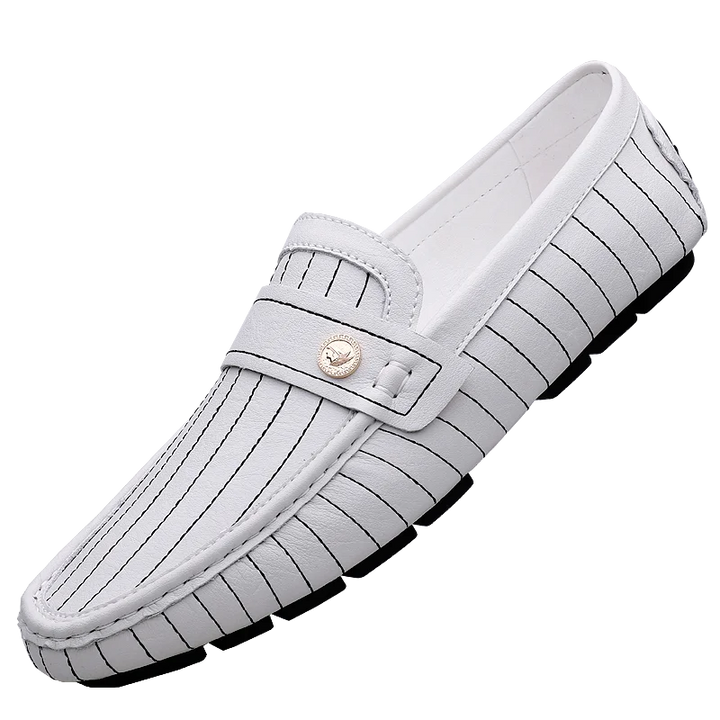 Milanese Striped Drivers Loafer