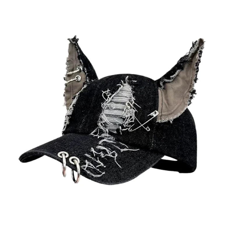 Hellbound Punk Denim Cap