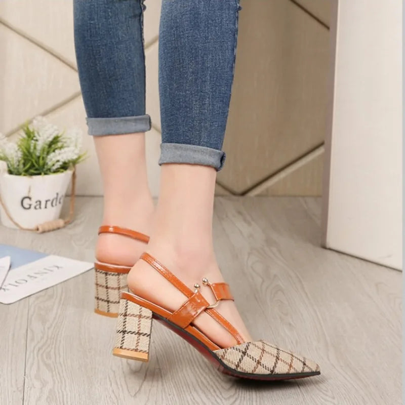 Zavaras Mid Heel Slingback Shoe