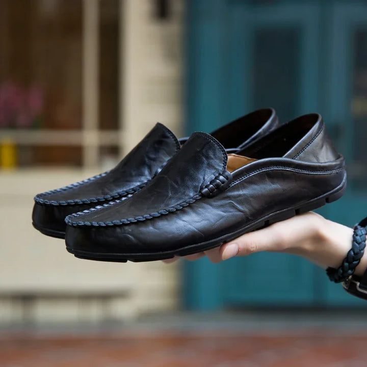 Stellato Leather Slip On Shoe