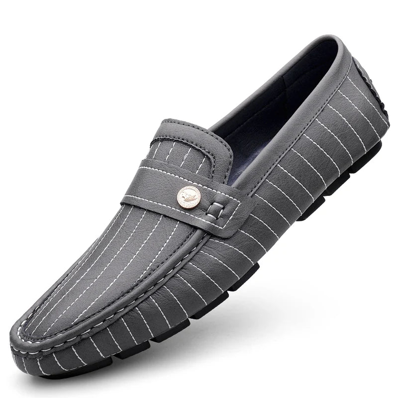 Milanese Striped Drivers Loafer