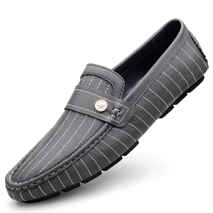 Milanese Striped Drivers Loafer