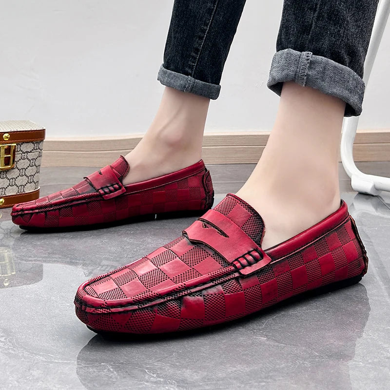 Verenzo Checkered Leather Loafer