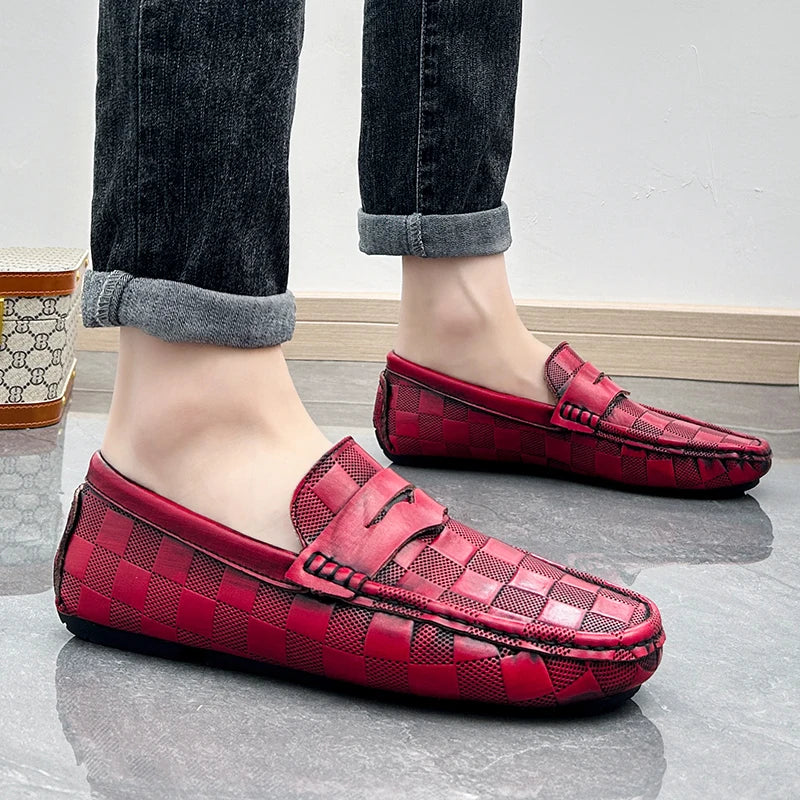 Verenzo Checkered Leather Loafer