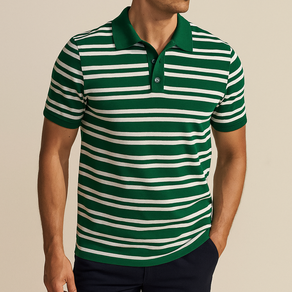 Muccino - Striped Polo Shirt