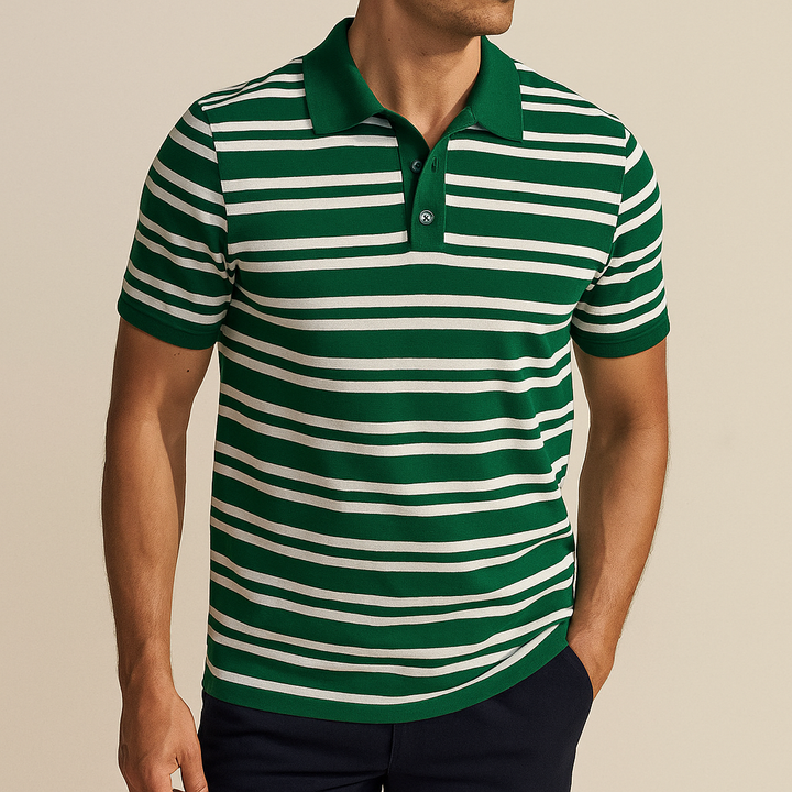 Muccino - Striped Polo Shirt