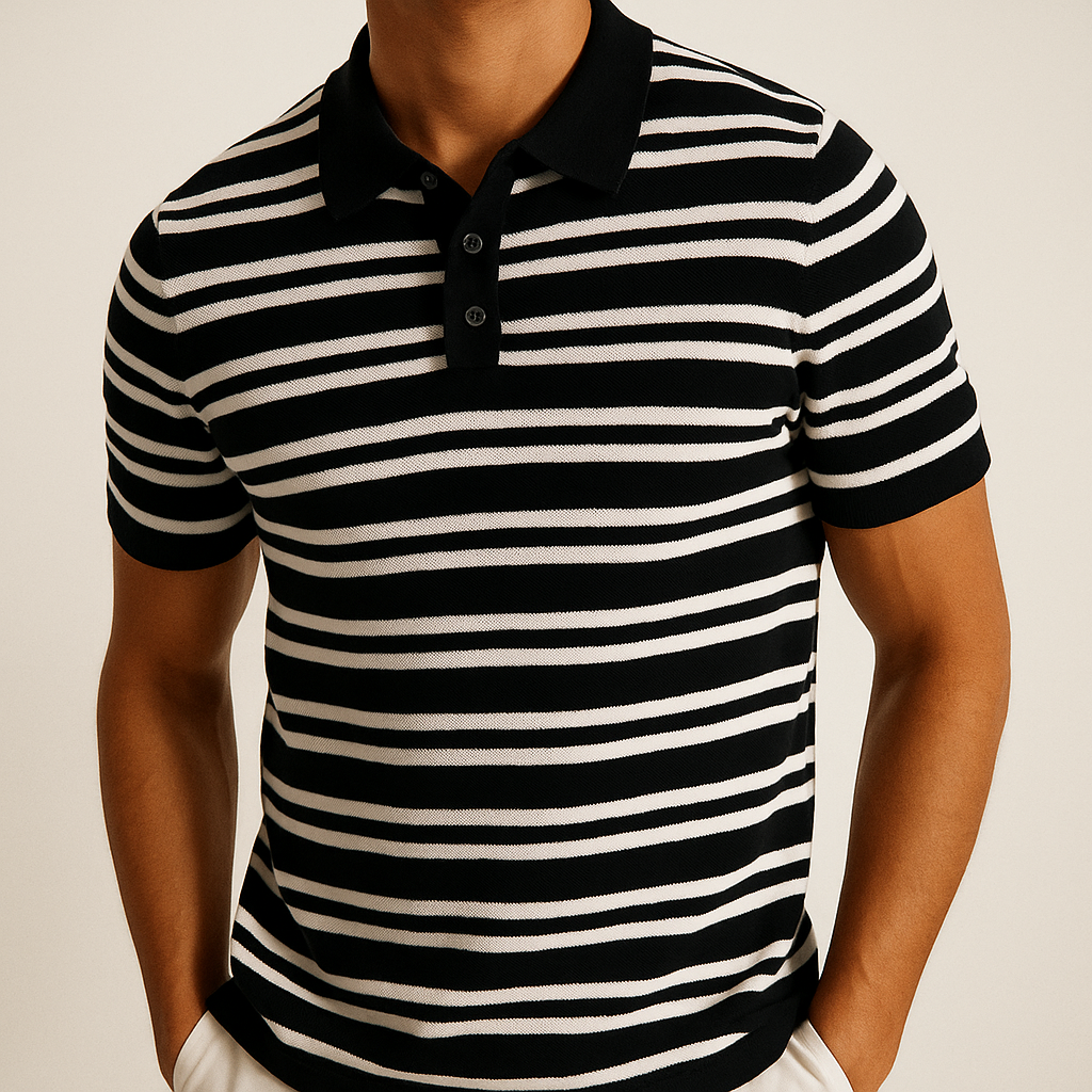 Muccino - Striped Polo Shirt