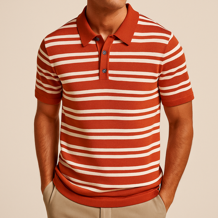Muccino - Striped Polo Shirt