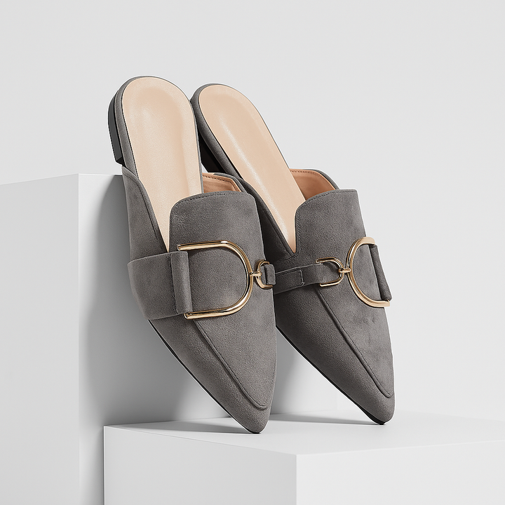 Lucia - Suede Slip On Mule