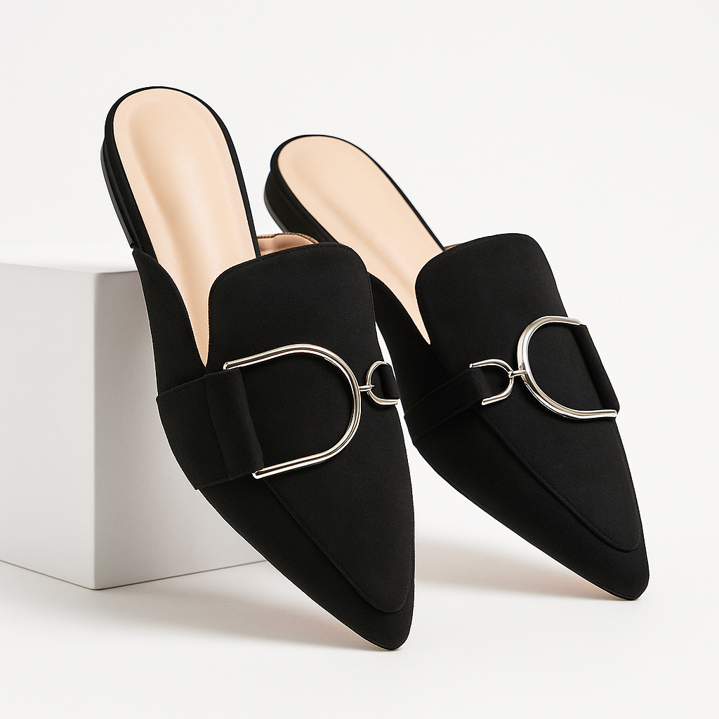 Lucia - Suede Slip On Mule