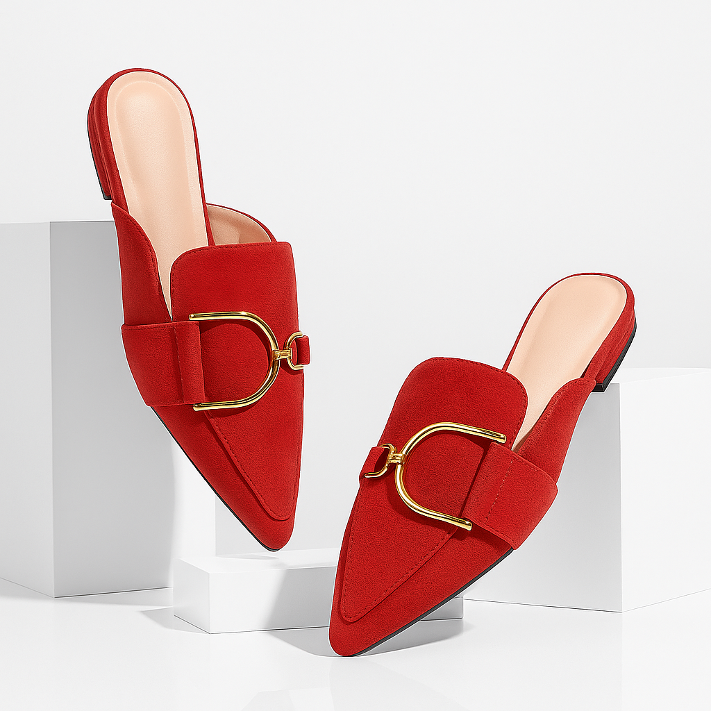 Lucia - Suede Slip On Mule
